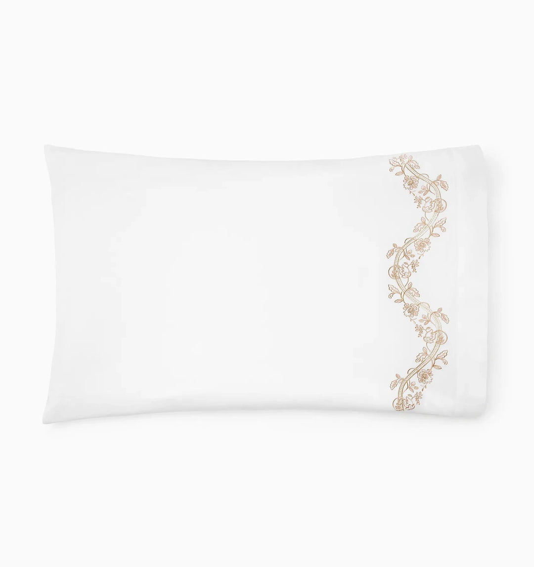 Isabella Pillowcase - pair Bedding Style Sferra White/Sand Standard 