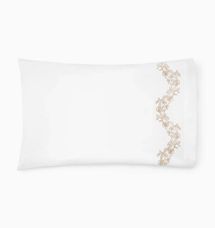 Isabella Pillowcase - pair Bedding Style Sferra White/Sand Standard 