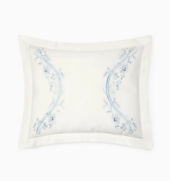 Isabella Sham Bedding Style Sferra Ivory/Sea Standard 