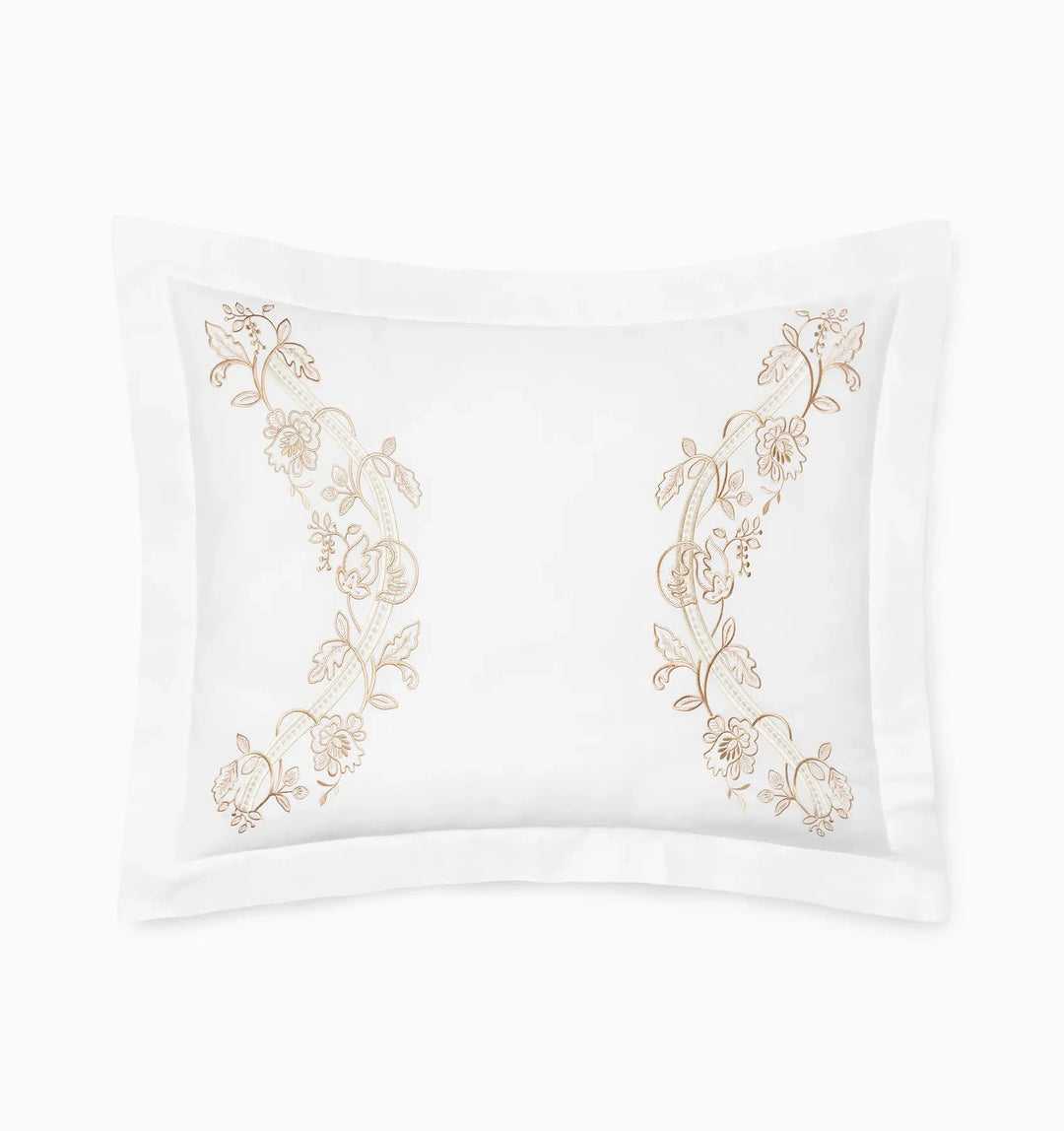 Isabella Sham Bedding Style Sferra White/Sand Standard 