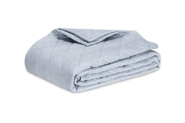 Jasper Full/Queen Quilt Bedding Matouk Hazy Blue
