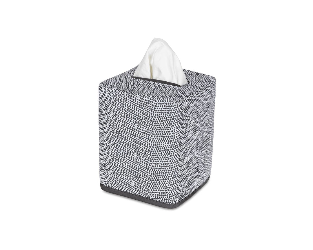 Jasper Tissue Box Cover Bath Linens Matouk Charcoal 