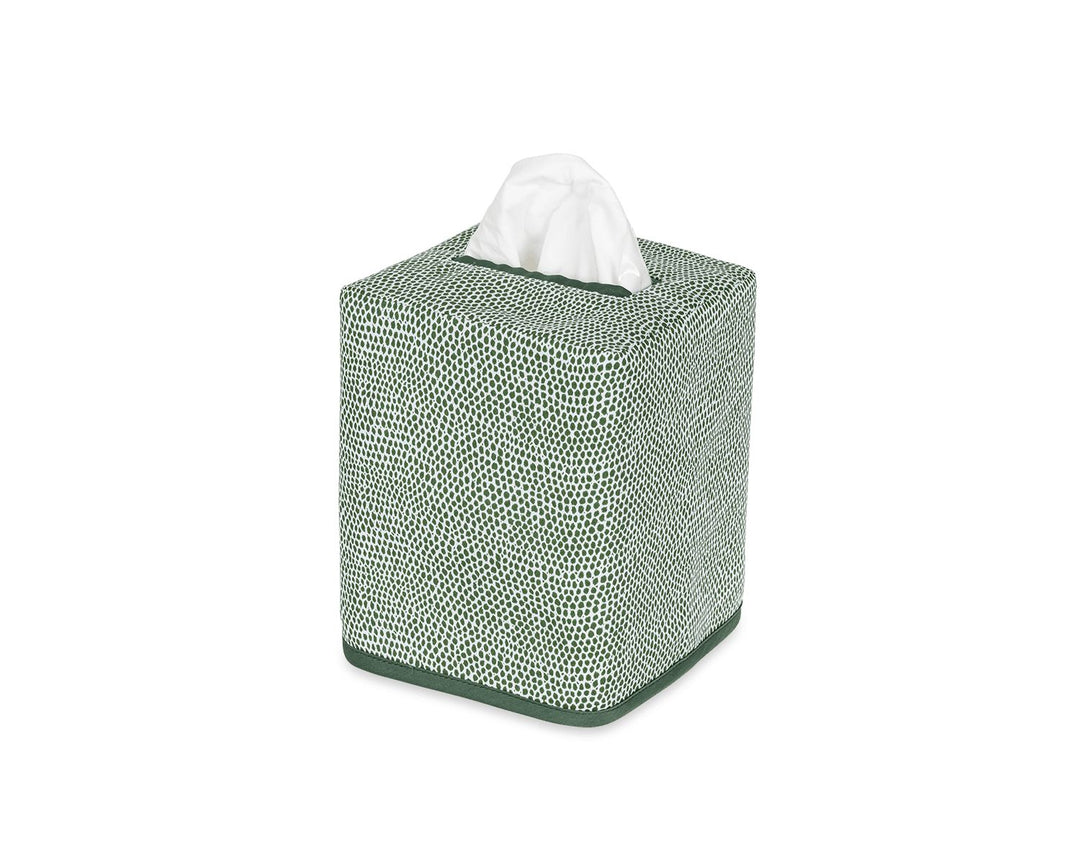 Jasper Tissue Box Cover Bath Linens Matouk Green 