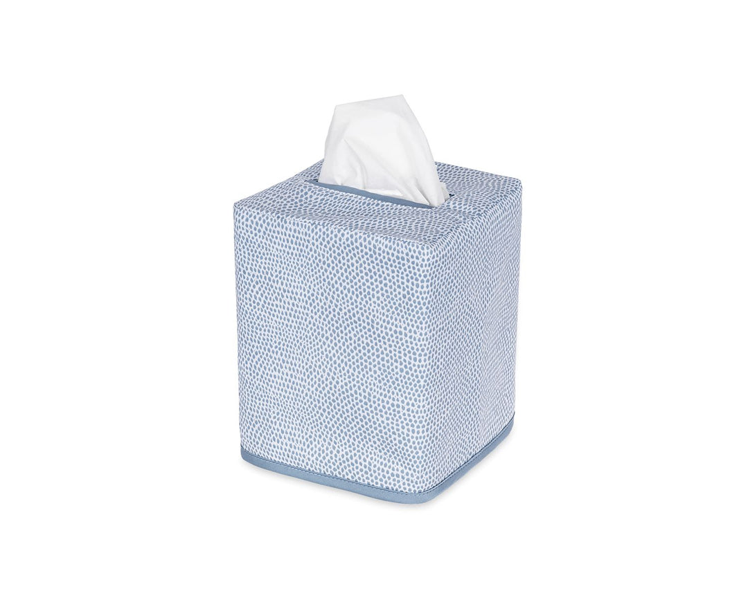 Jasper Tissue Box Cover Bath Linens Matouk Hazy Blue 