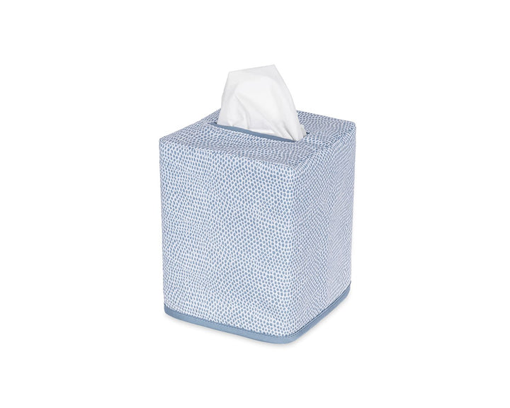 Jasper Tissue Box Cover Bath Linens Matouk Hazy Blue 
