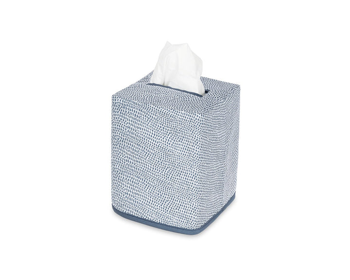 Jasper Tissue Box Cover Bath Linens Matouk Steel Blue 