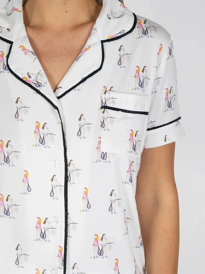 Jolene Tennis PJ Short Set Apparel Aspen Dreams 