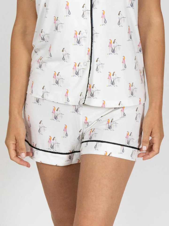 Jolene Tennis PJ Short Set Apparel Aspen Dreams 