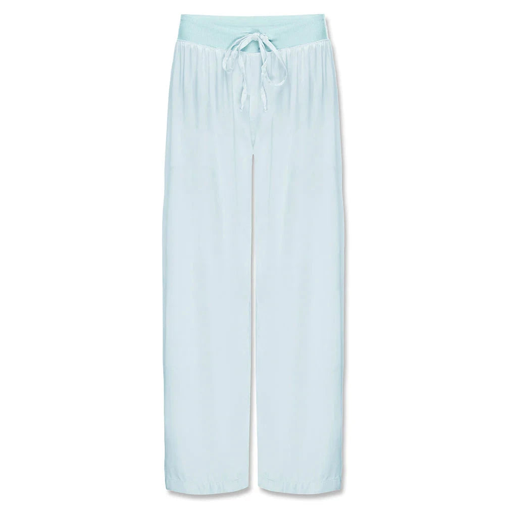 Jolie Satin Capri Loungewear PJ Harlow Aqua 