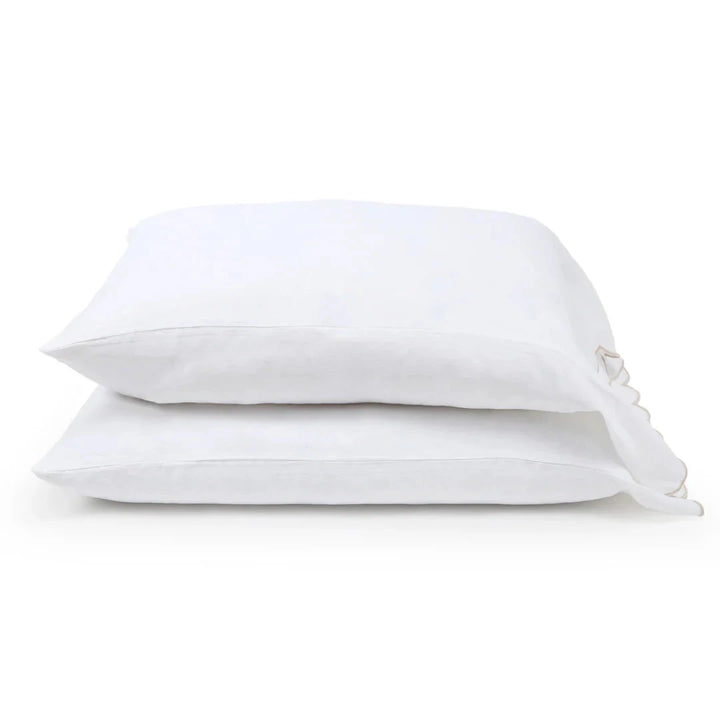 Kelly Linen Pillowcase- Pair Bedding Style Pom Pom at Home 