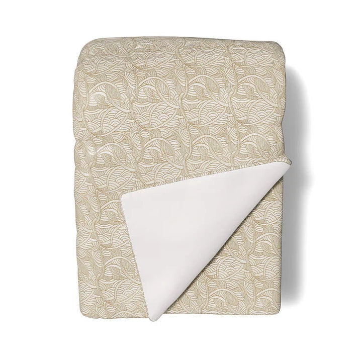 La Sirene Foot Throw Bedding Style Ann Gish Soft Gold 