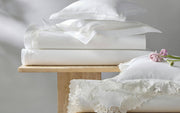 Lace Pique Cecily White F/Q Coverlet Bedding Style Matouk 