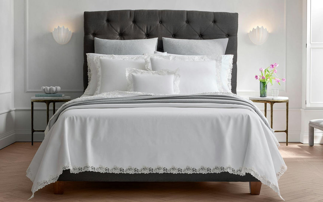 Lace Pique Virginia Full/Queen Coverlet Bedding Style Matouk 