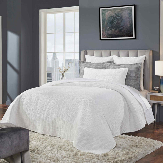 Laguna King Quilt Bedding Orchids Lux Home White 