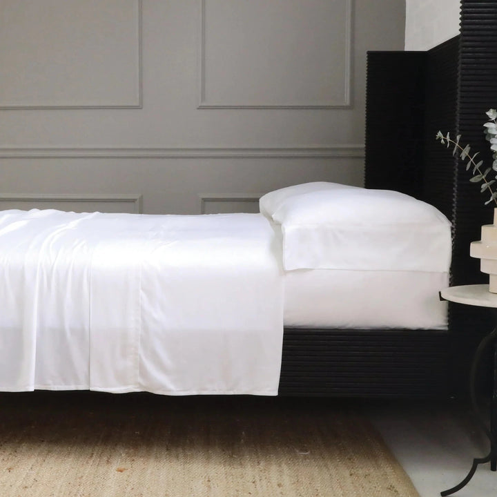 Langston Bamboo Pillowcases-Pair Bedding Style Pom Pom at Home White Standard 