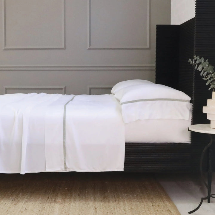 Langston Bamboo Queen Sheet Set Bedding Style Pom Pom at Home Seaglass 