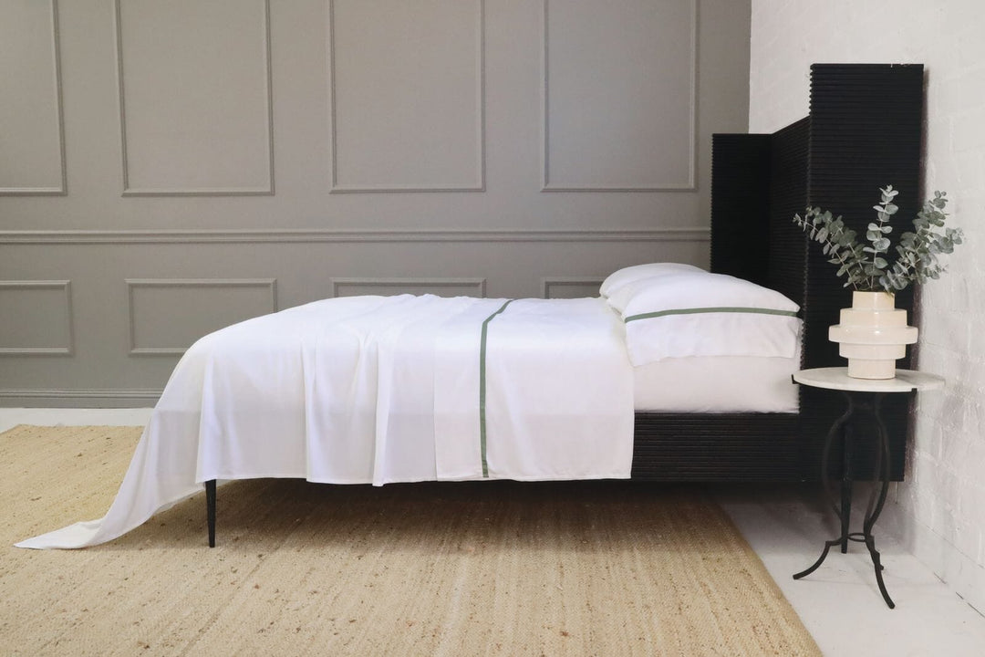 Langston Bamboo Sheet Set Bedding Style Pom Pom at Home Moss Queen 