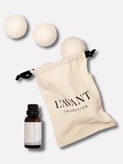 Laundry Oil 1 oz. and 3 Dryer Balls Fresh Linen Fine Cleaning Products L'avant Collection 