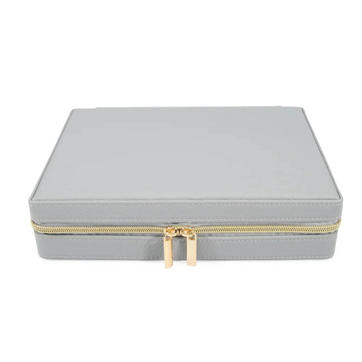 Leah Large Travel Jewelry Case Brouk and Co. Light Grey 