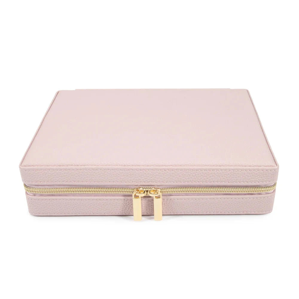 Leah Large Travel Jewelry Case Brouk and Co. Pale Pink 