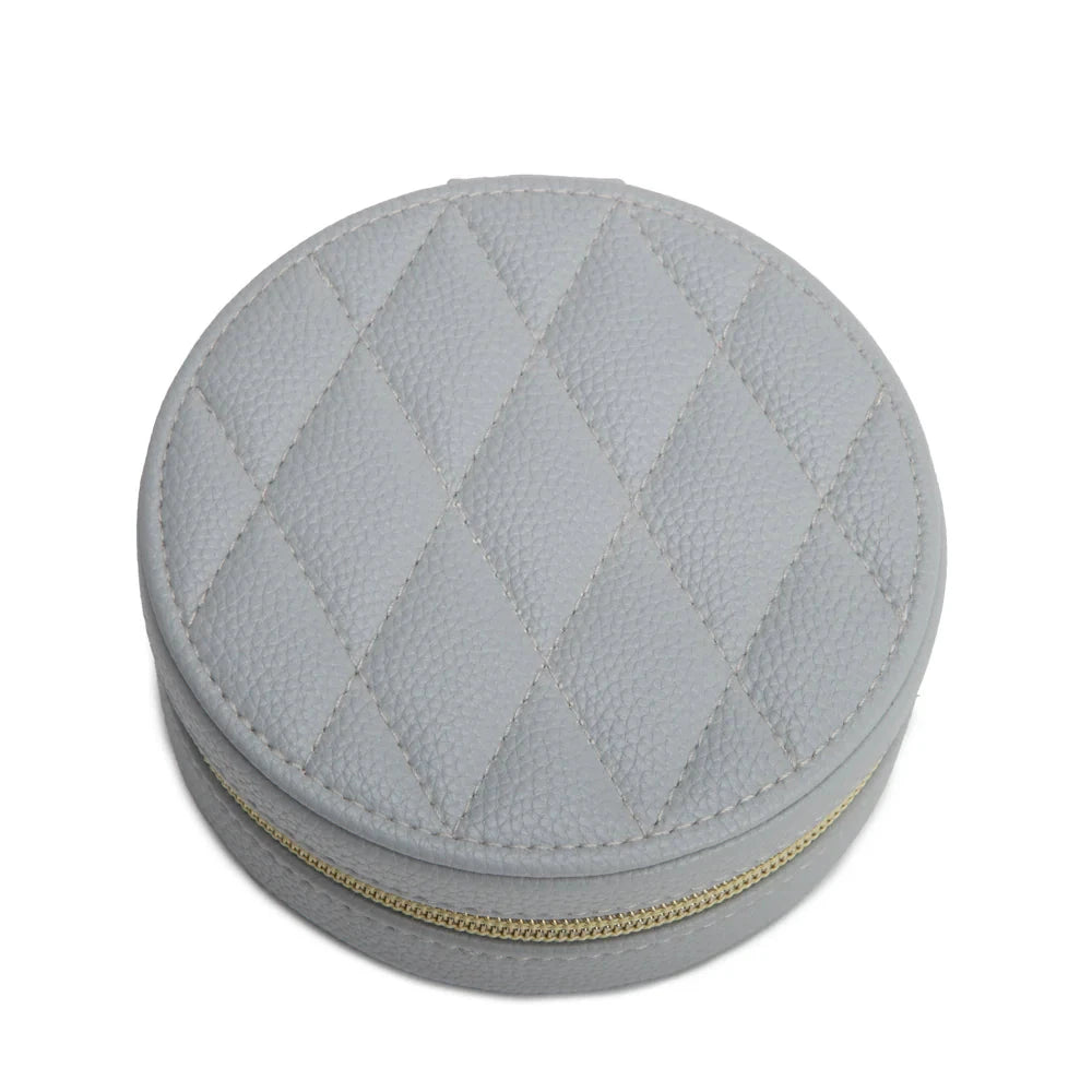 Leah Quilted Jewelry Round Brouk and Co. 