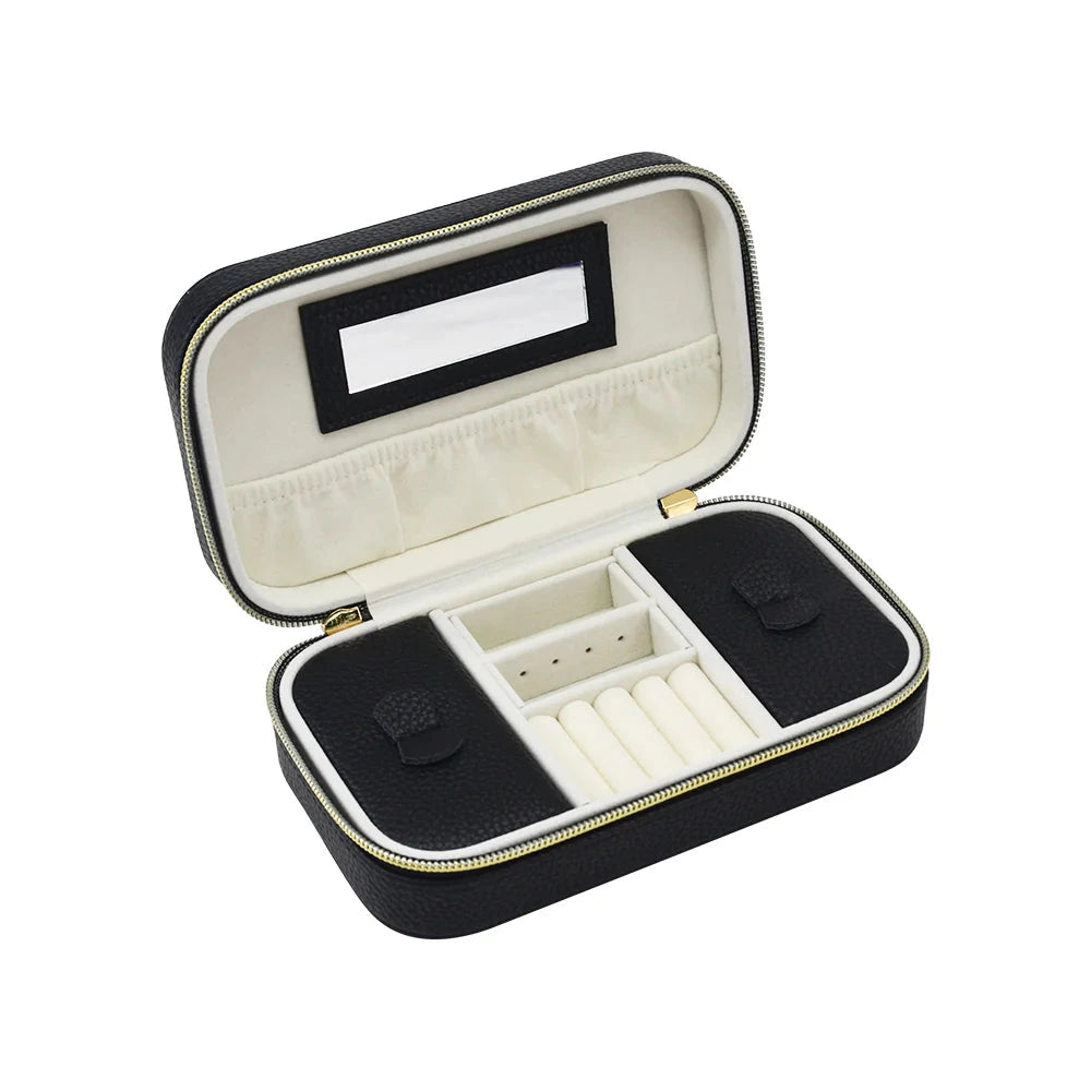 Leah Rectangle Travel Jewelry Case Brouk and Co. 