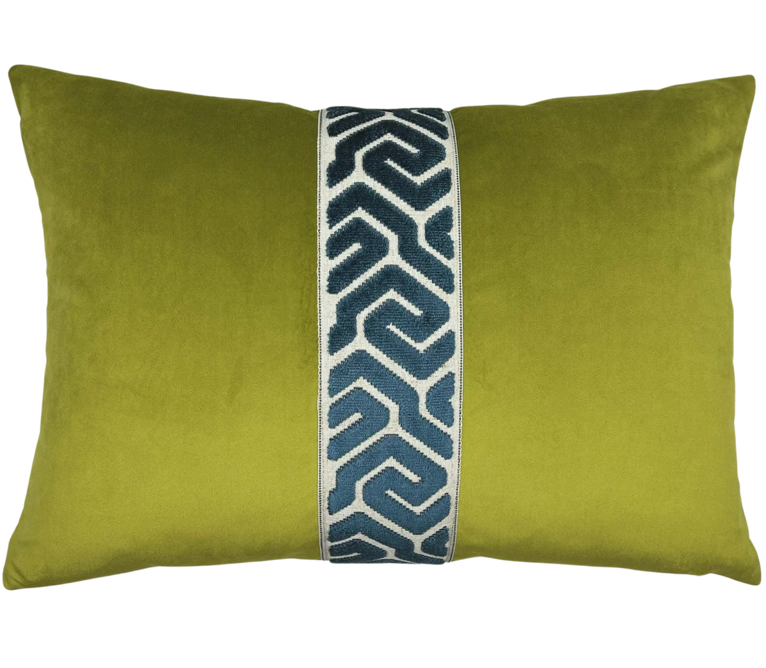 Lennon Pillow 14x20 Decorative Pillow Piper-Collection Admiral/Wasabi 