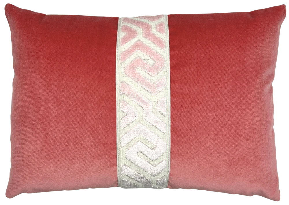Lennon Pillow 14x20 Decorative Pillow Piper-Collection Blush/Coral 