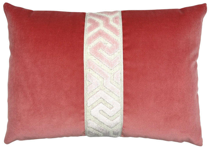Lennon Pillow 14x20 Decorative Pillow Piper-Collection Blush/Coral 
