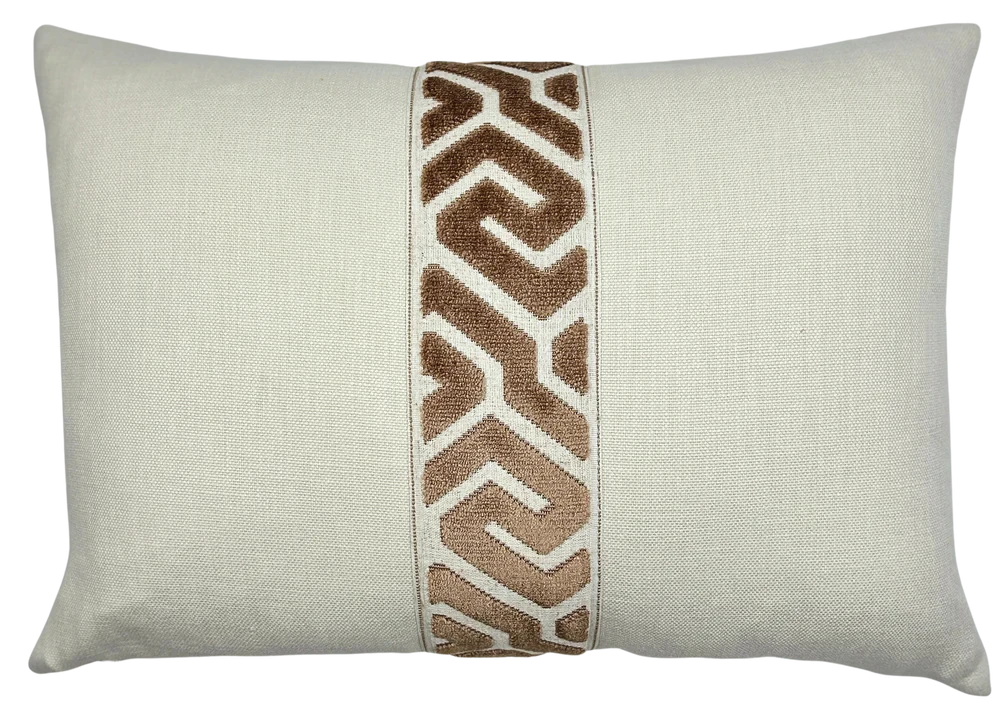 Lennon Pillow 14x20 Decorative Pillow Piper-Collection Cafe/Sand 