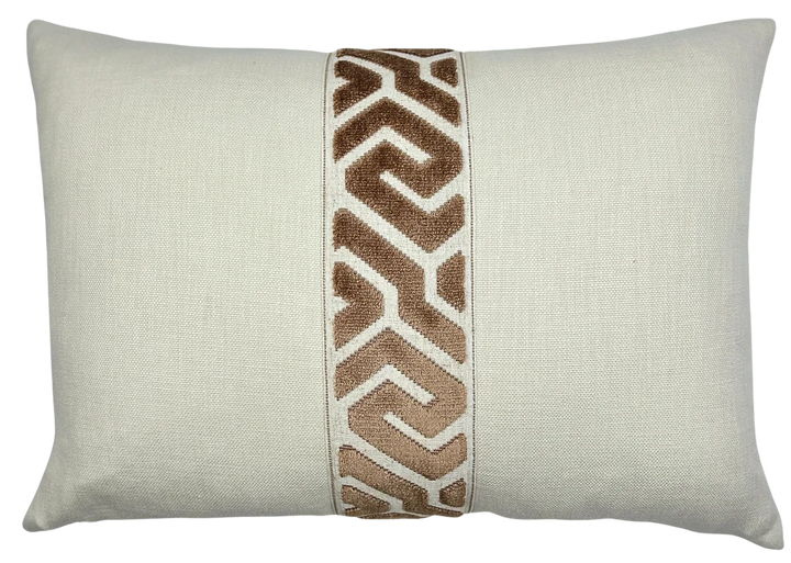 Lennon Pillow 14x20 Decorative Pillow Piper-Collection Cafe/Sand 