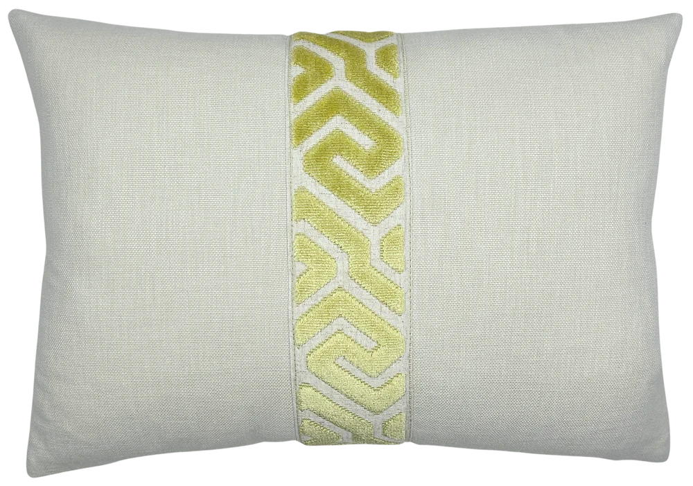 Lennon Pillow 14x20 Decorative Pillow Piper-Collection Celery/Sand 
