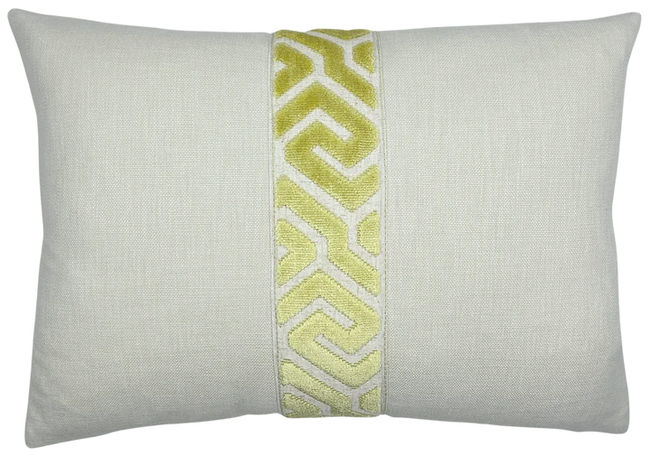 Lennon Pillow 14x20 Decorative Pillow Piper-Collection Celery/Sand 