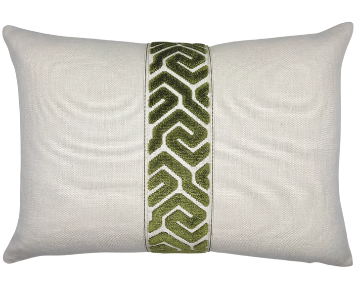 Lennon Pillow 14x20 Decorative Pillow Piper-Collection Lemongrass/Sand 