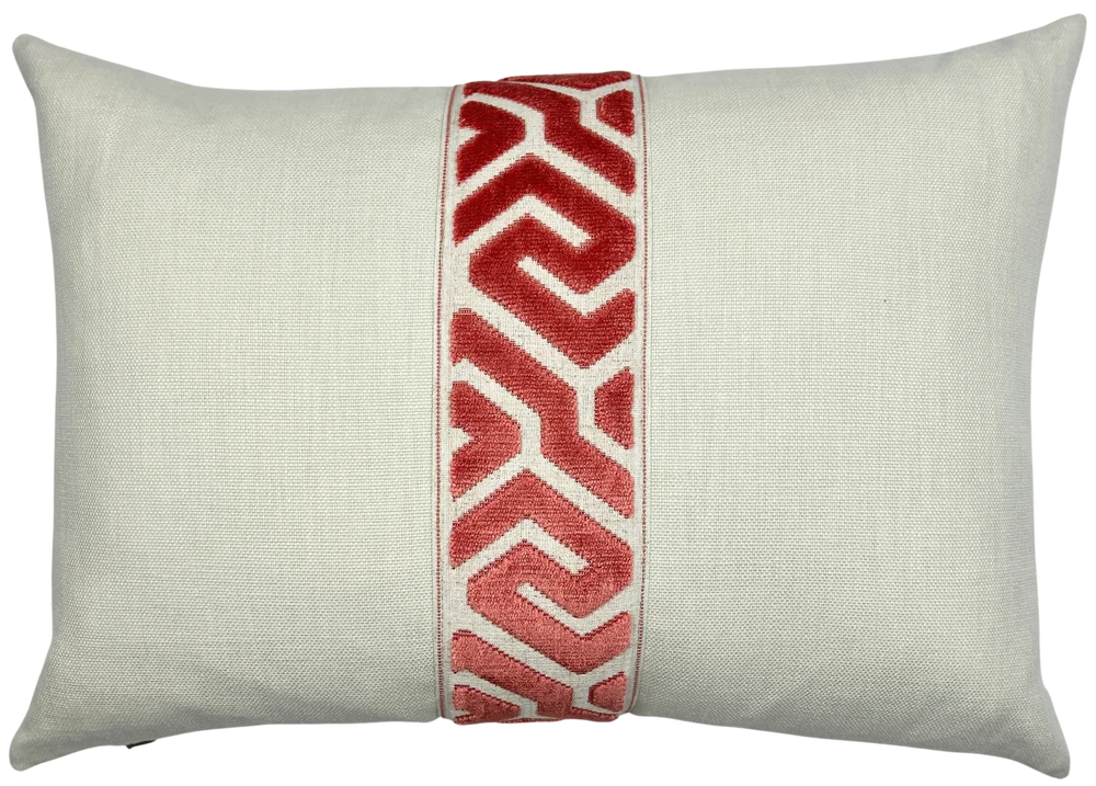 Lennon Pillow 14x20 Decorative Pillow Piper-Collection Watermelon/Sand 