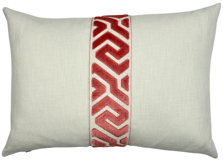 Lennon Pillow 14x20 Decorative Pillow Piper-Collection Watermelon/Sand 
