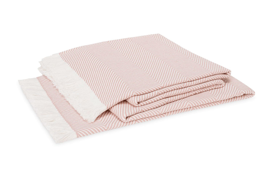 Leo Throw Linens & Bedding Matouk Blush 