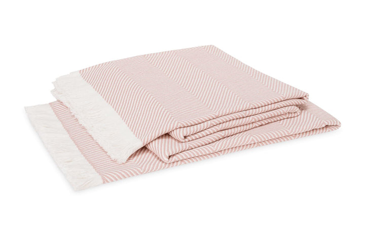 Leo Throw Linens & Bedding Matouk Blush 