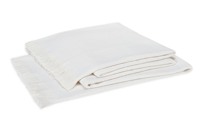 Leo Throw Linens & Bedding Matouk White 