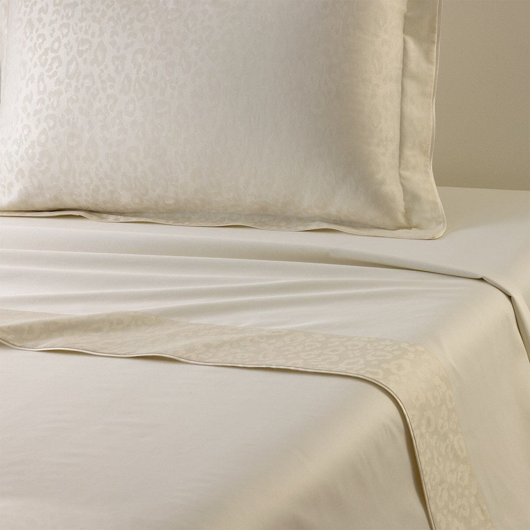 Leopard Flat Sheet Bedding Style Yves Delorme Full/Queen 