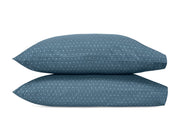 Levi King Pillowcases- Pair Bedding Style Matouk Prussian Blue 