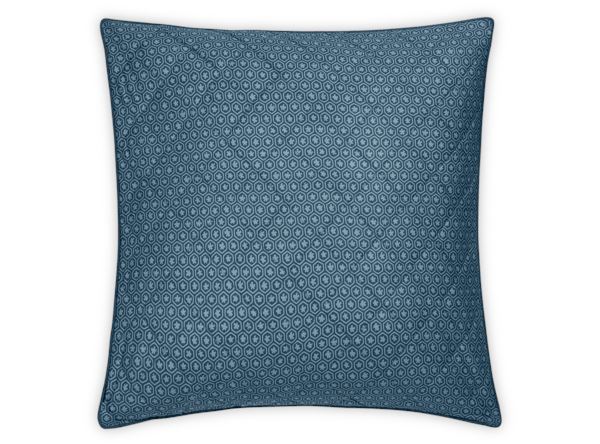 Levi Quilted Euro Sham Bedding Matouk Prussian Blue 