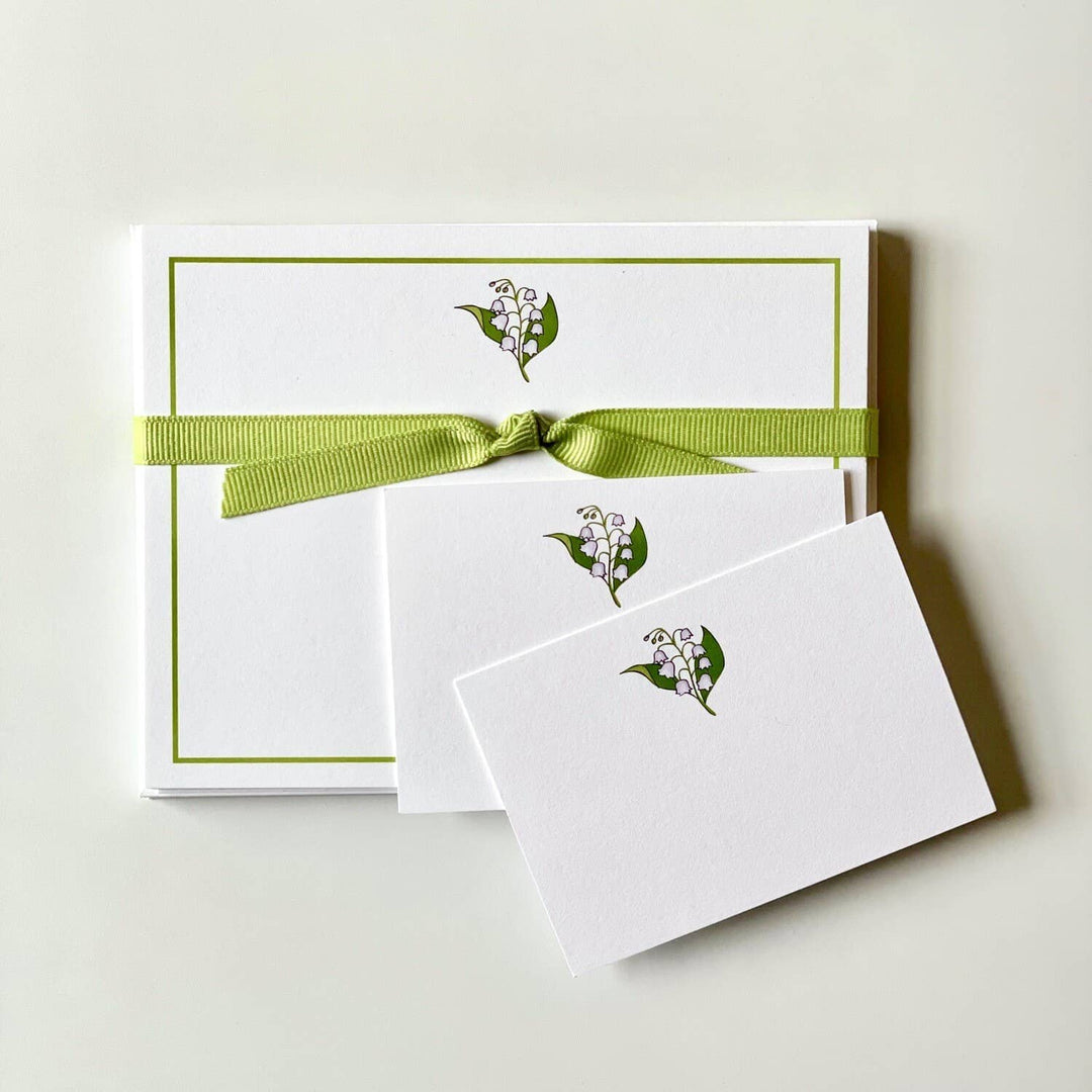 Lilly of Valley - Flat Note Cards Georgetown Paperie 
