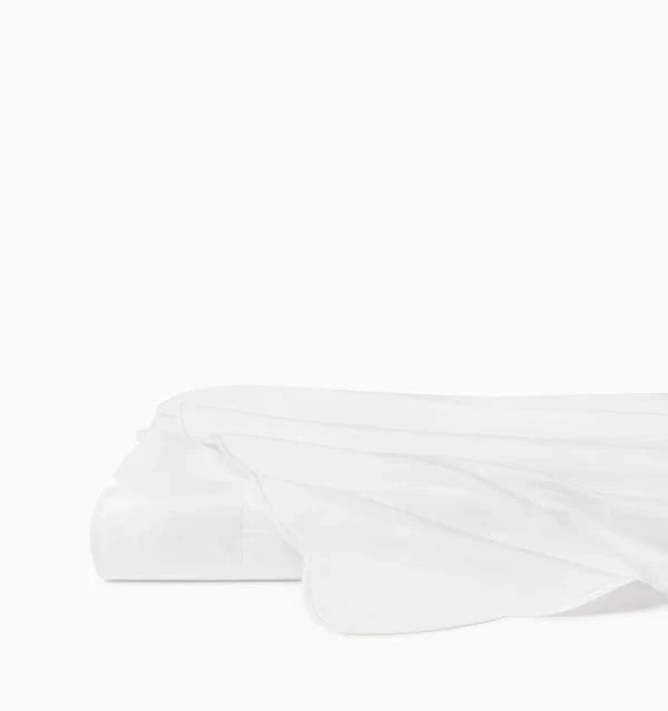 Limana Flat Sheet Bedding Style Sferra White Twin 