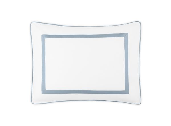 Louise Pique Sham Bedding Style Matouk Hazy Blue Euro 