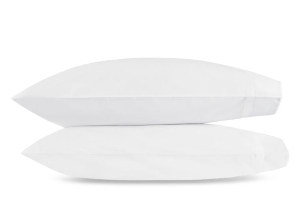 Louise Standard Pillowcase-Pair Bedding Style Matouk White 