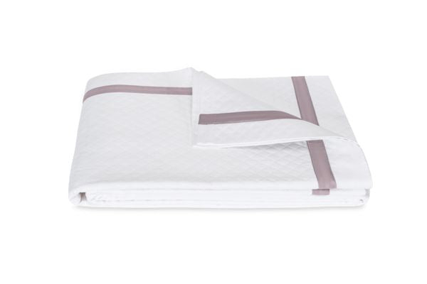 Lowell Matelasse Coverlet Bedding Style Matouk Deep Lilac King 