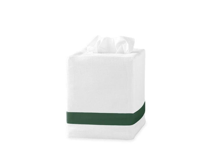 Lowell Tissue Box Cover Bath Accessories Matouk Green 