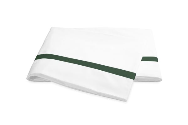 Lowell Twin Flat Sheet Bedding Style Matouk Green 