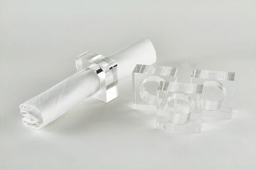 Lucite Napkin Ring set of 4 Tizo 
